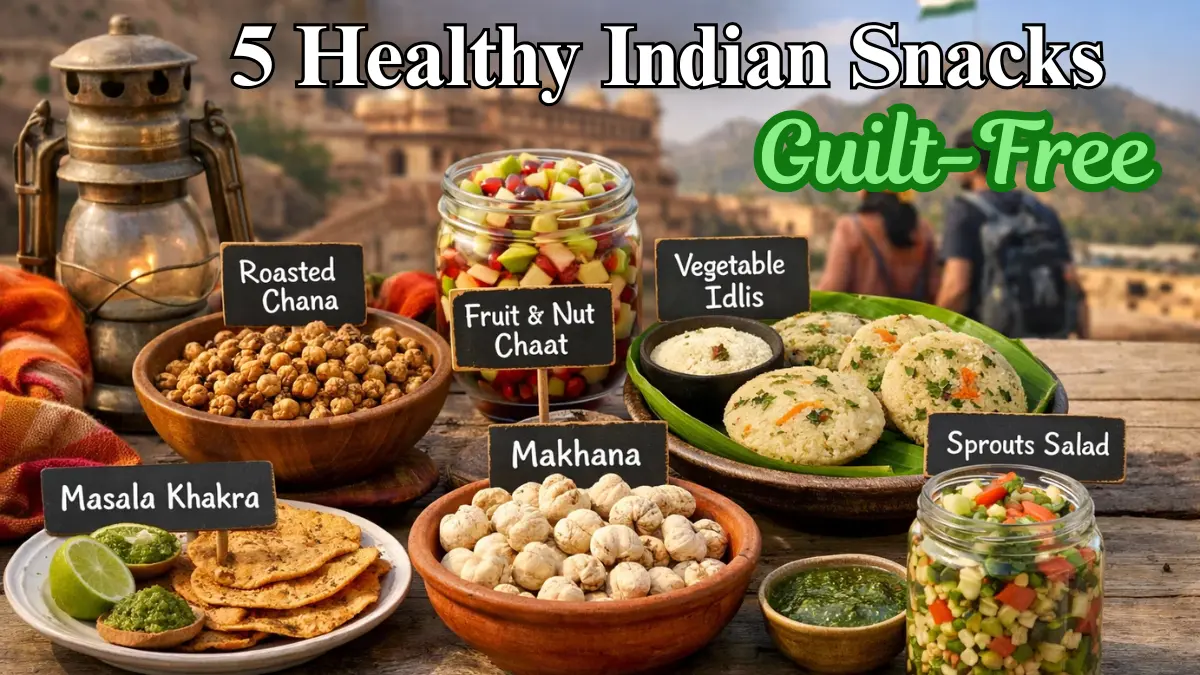 5 Healthy Indian Snacks You Can Eat Guilt-Free 🇮🇳🥗